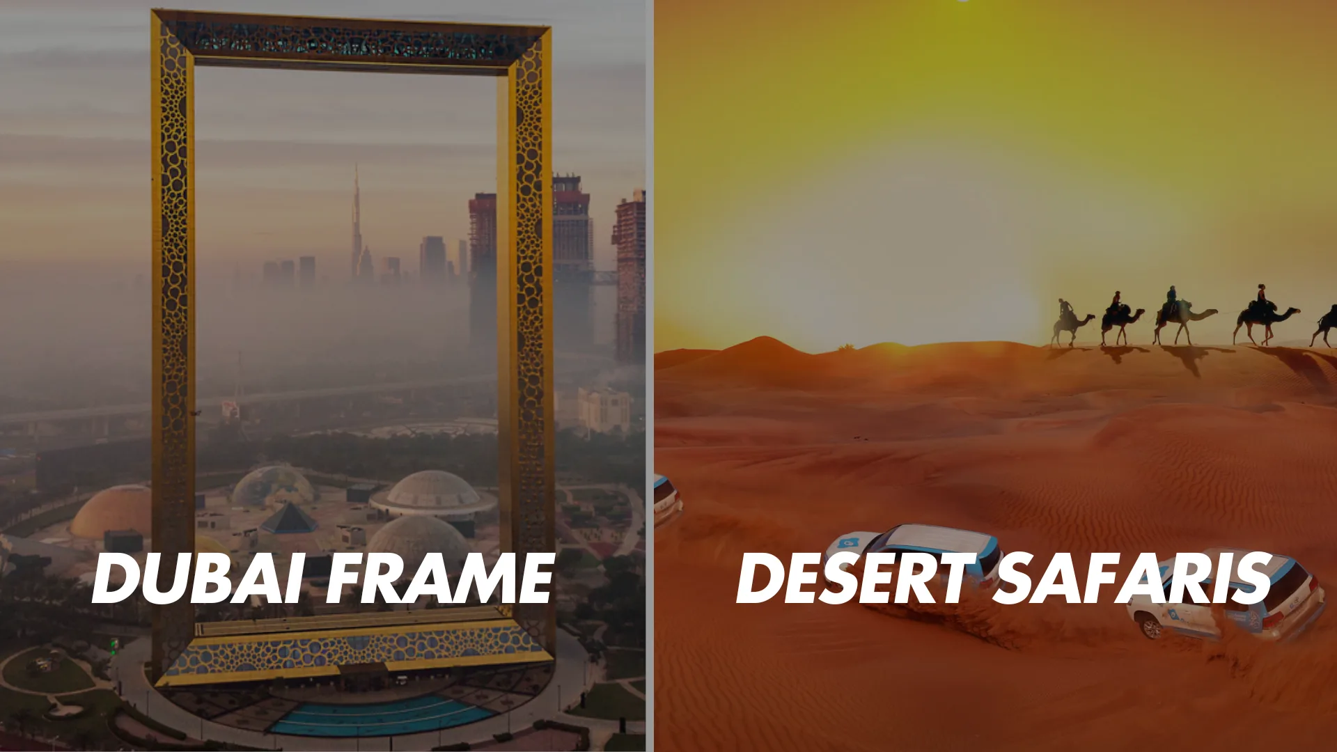 Dubai frame with Desert Safari Tour